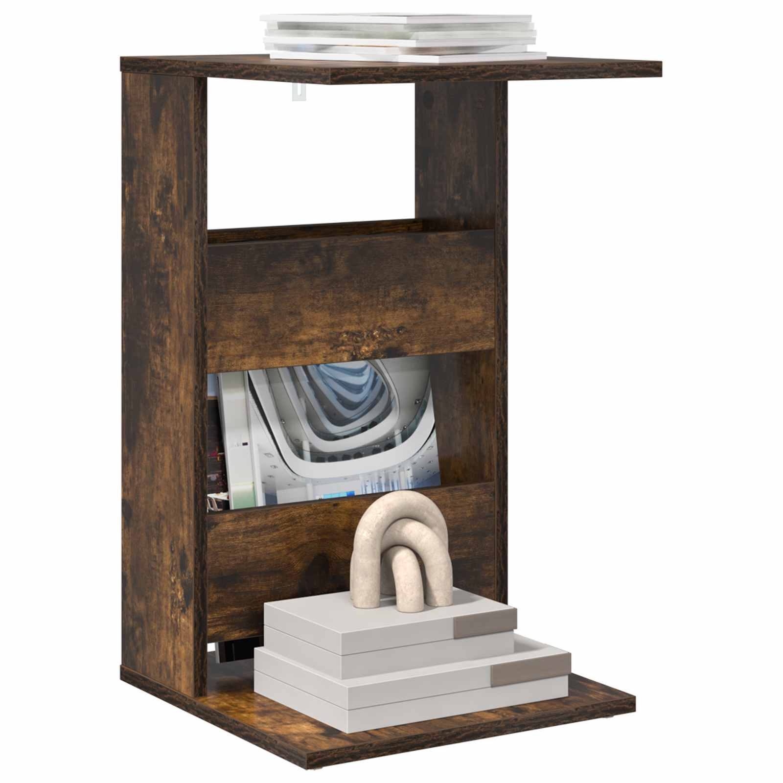 Stranska miza Dimljeni oreh 40 x 35 x 60,5 cm Konstruiran les - slika 3