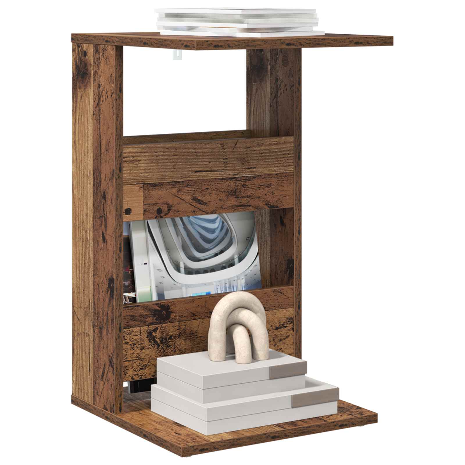 Bijzettafel Oudhout 40 x 35 x 60,5 cm Bewerkt hout | luizaXL | Dé meubelwinkel voor elk interieur Bijzettafel Oudhout 40 x 35 x 60,5 cm Bewerkt hout - Afbeelding 3