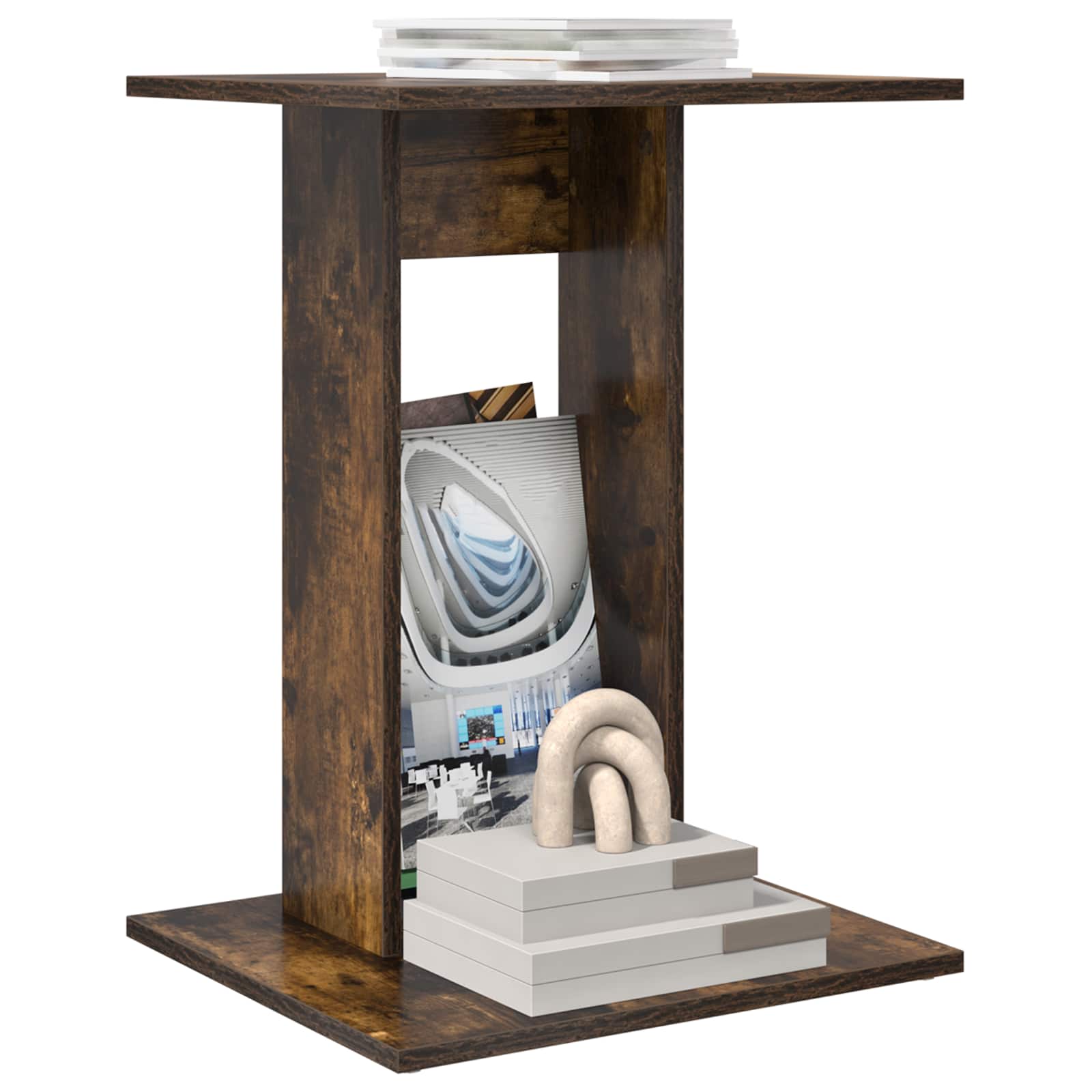 Stranska miza Dimljeni oreh 45 x 40 x 62,5 cm Konstruiran les - slika 3