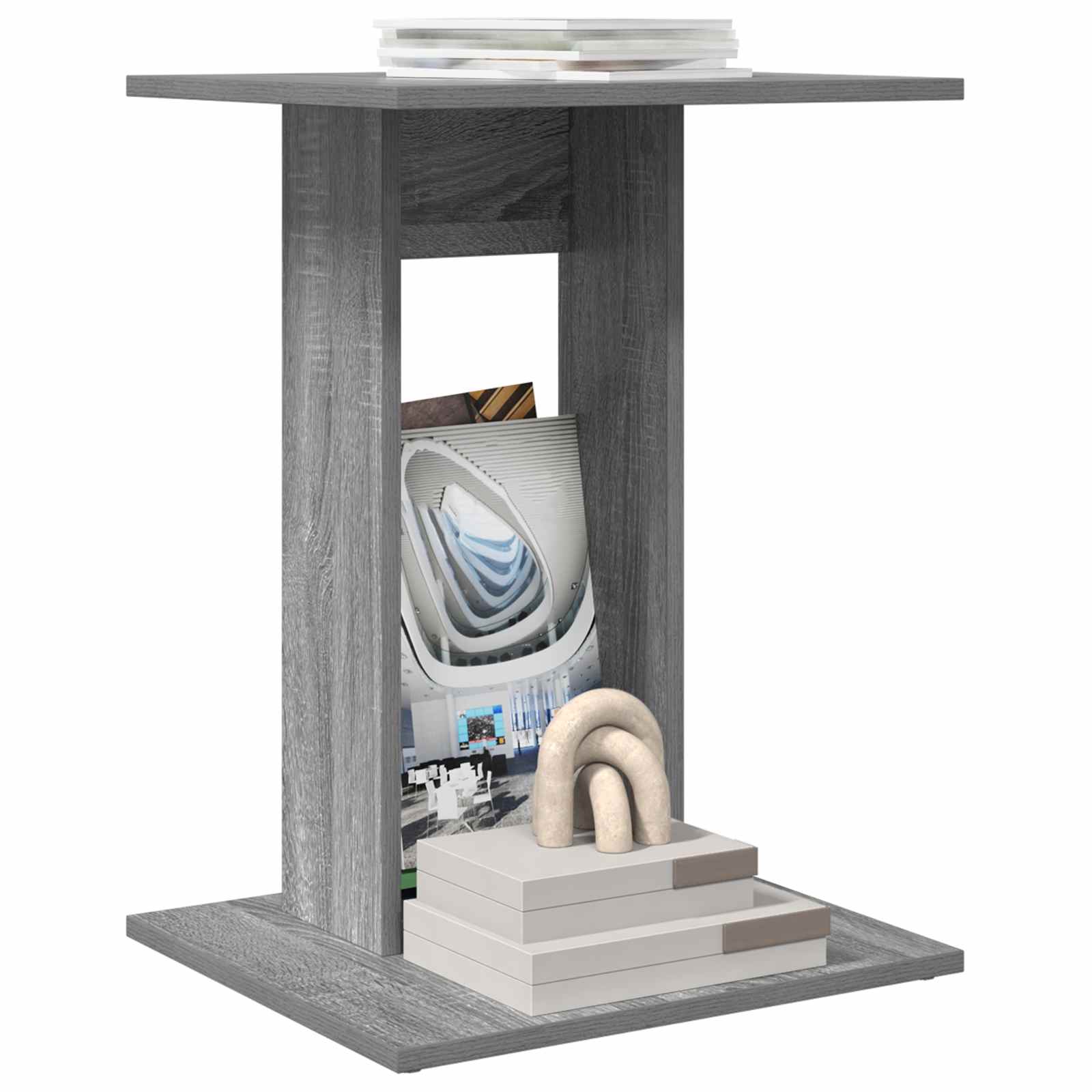 vidaXL Bijzettafel Grijs Sonoma 45 x 40 x 62,5 cm Bewerkt hout