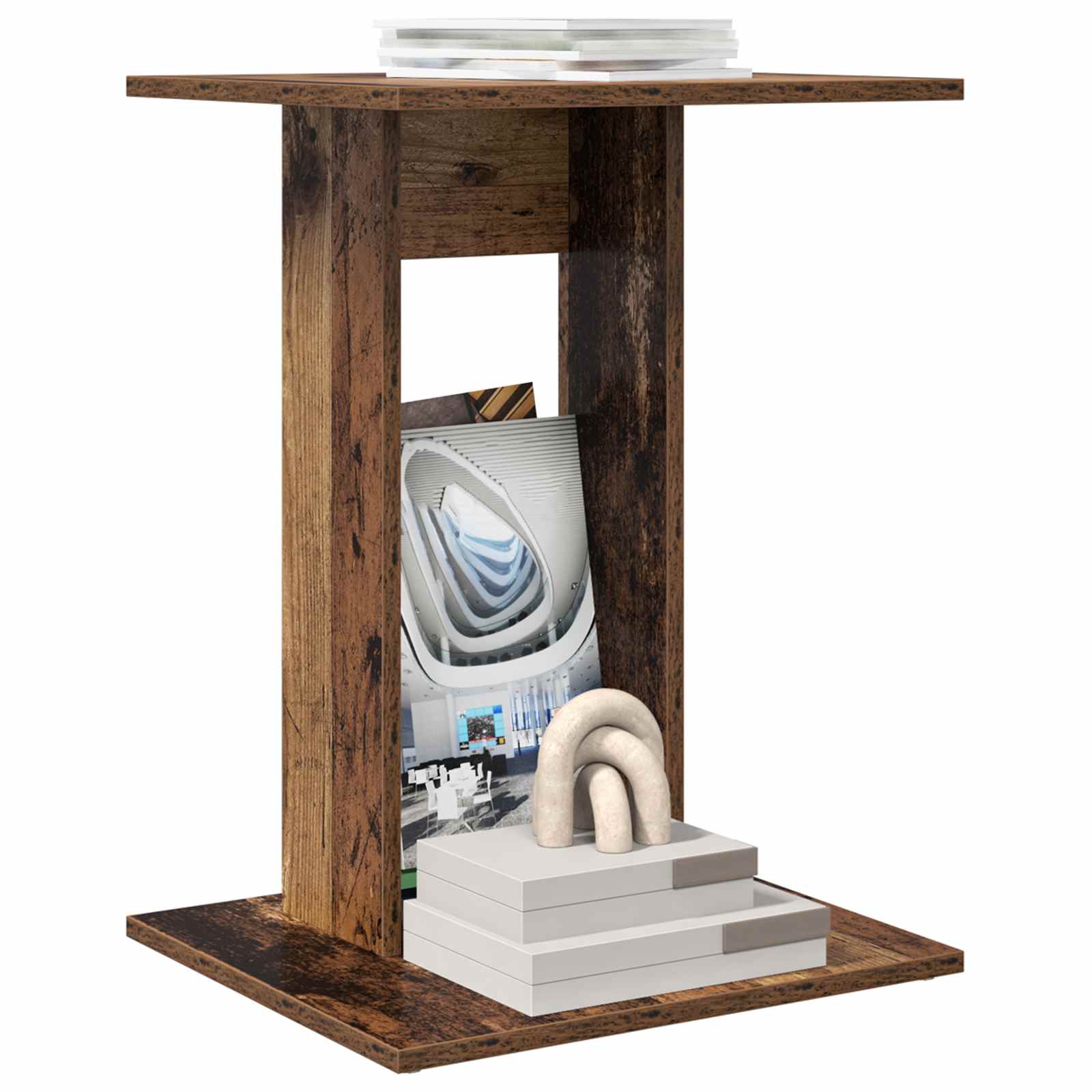 Bijzettafel Oudhout 45 x 40 x 62,5 cm Bewerkt hout | luizaXL | Dé meubelwinkel voor elk interieur Bijzettafel Oudhout 45 x 40 x 62,5 cm Bewerkt hout - Afbeelding 3