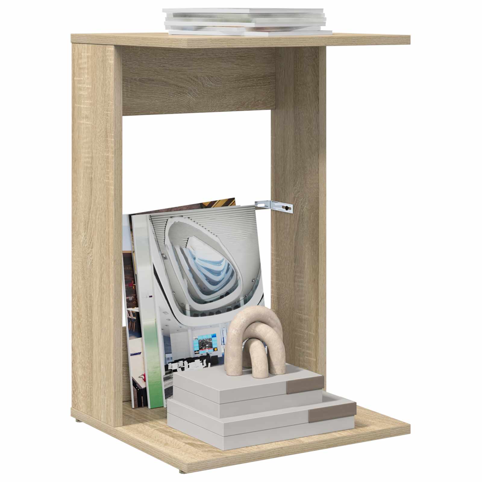 vidaXL Bijzettafel Sonoma Eiken 40 x 38 x 62,5 cm Bewerkt hout