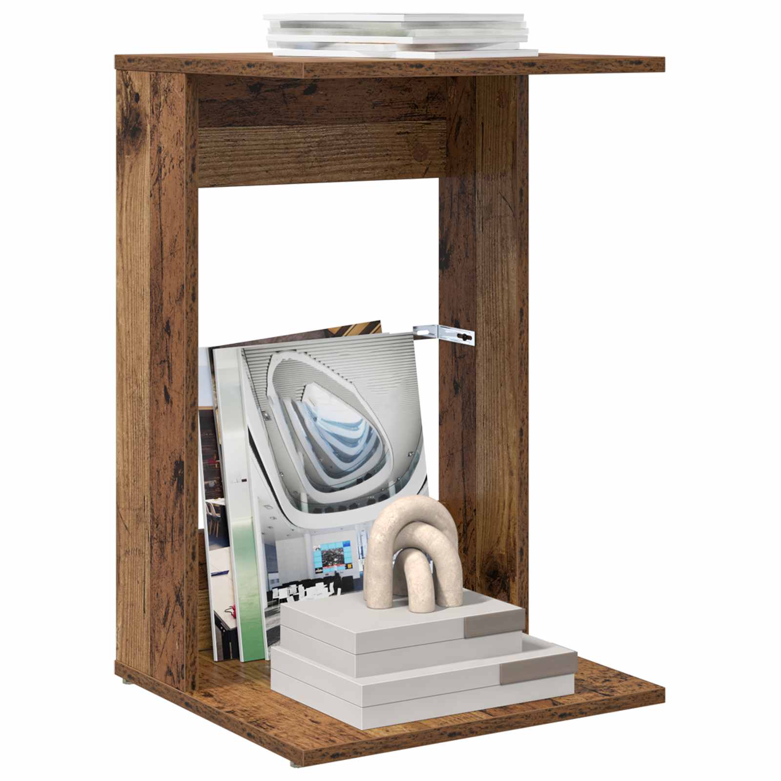 Bijzettafel Oudhout 40 x 38 x 62,5 cm Bewerkt hout | luizaXL | Dé meubelwinkel voor elk interieur Bijzettafel Oudhout 40 x 38 x 62,5 cm Bewerkt hout - Afbeelding 3