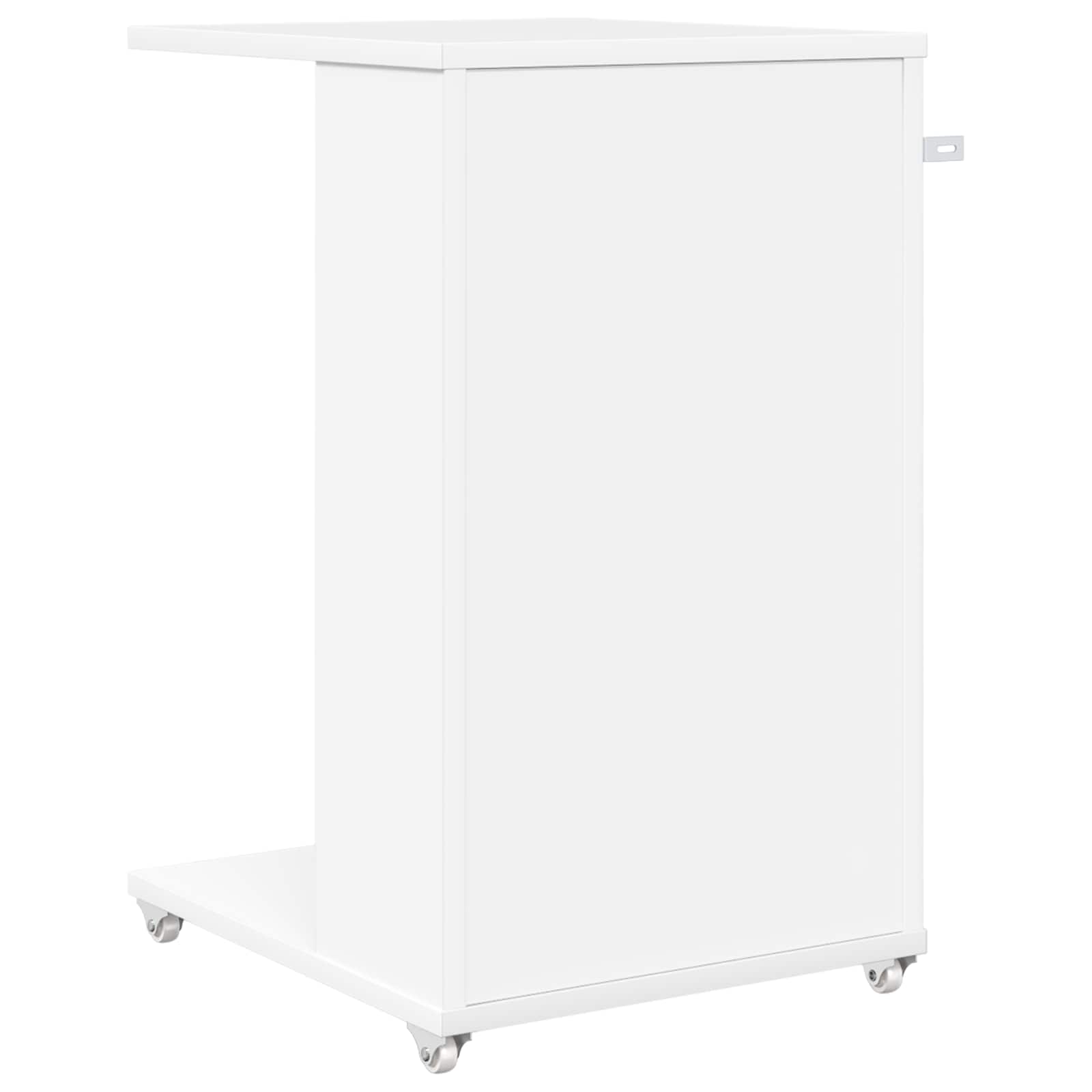 Bijzettafel met wiel Wit 40 x 35 x 60 cm Bewerkt hout | luizaXL | Dé meubelwinkel voor elk interieur Bijzettafel met wiel Wit 40 x 35 x 60 cm Bewerkt hout - Afbeelding 7