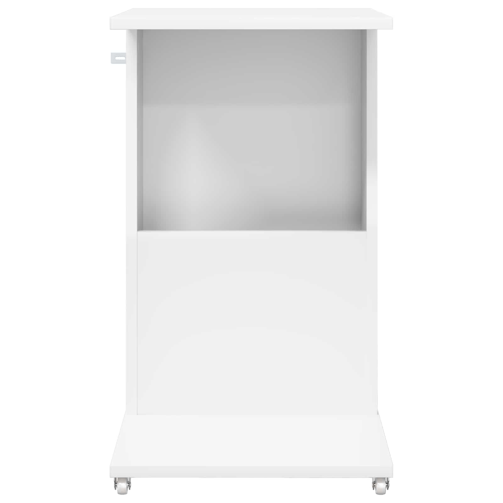 Bijzettafel met wiel Wit 40 x 35 x 60 cm Bewerkt hout | luizaXL | Dé meubelwinkel voor elk interieur Bijzettafel met wiel Wit 40 x 35 x 60 cm Bewerkt hout - Afbeelding 5