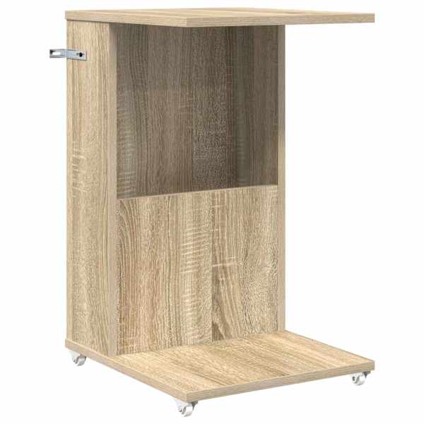 vidaXL K&uuml;lglaud rattaga Sonoma tamm 40 x 35 x 60 cm Tehispuit
