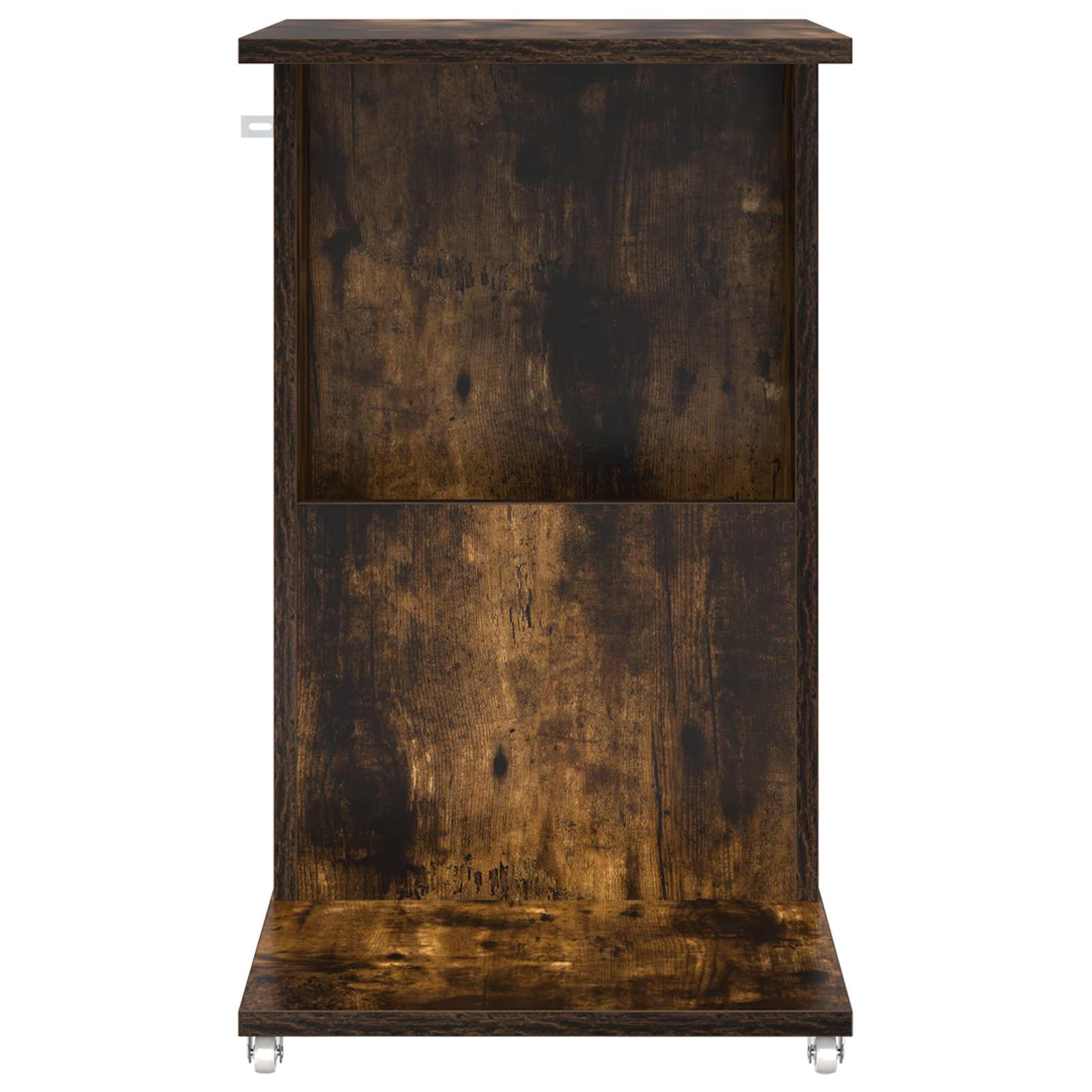 Bijzettafel met wiel Gerookt eiken 40 x 35 x 60 cm Bewerkt hout | luizaXL | Dé meubelwinkel voor elk interieur Bijzettafel met wiel Gerookt eiken 40 x 35 x 60 cm Bewerkt hout - Afbeelding 5