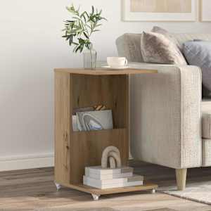 Stranska miza Umetni hrast 40 x 35 x 60 cm Konstruiran les