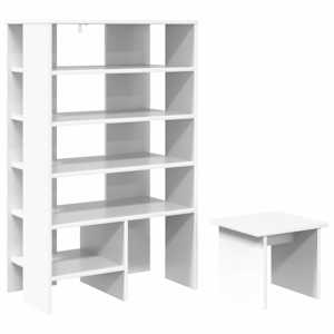vidaXL Kinga kapp 2 tk 62 x 35 x 100 cm Tehispuit Valge