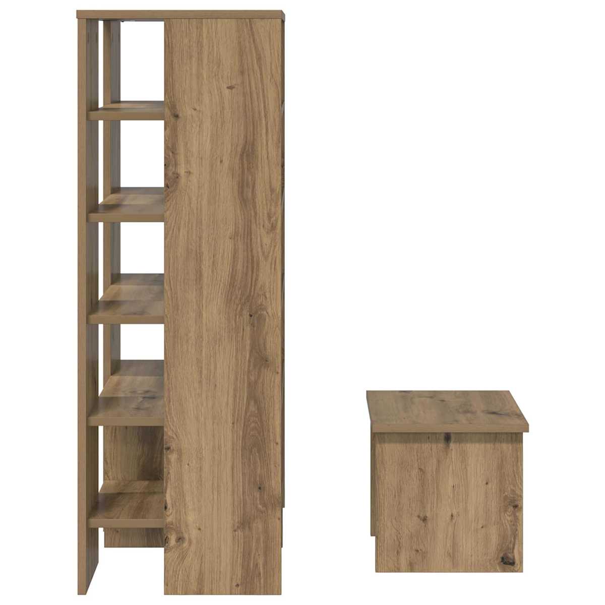 Sko skab 2 stk. 62 x 35 x 100 cm Konstrueret træ - Billede 9