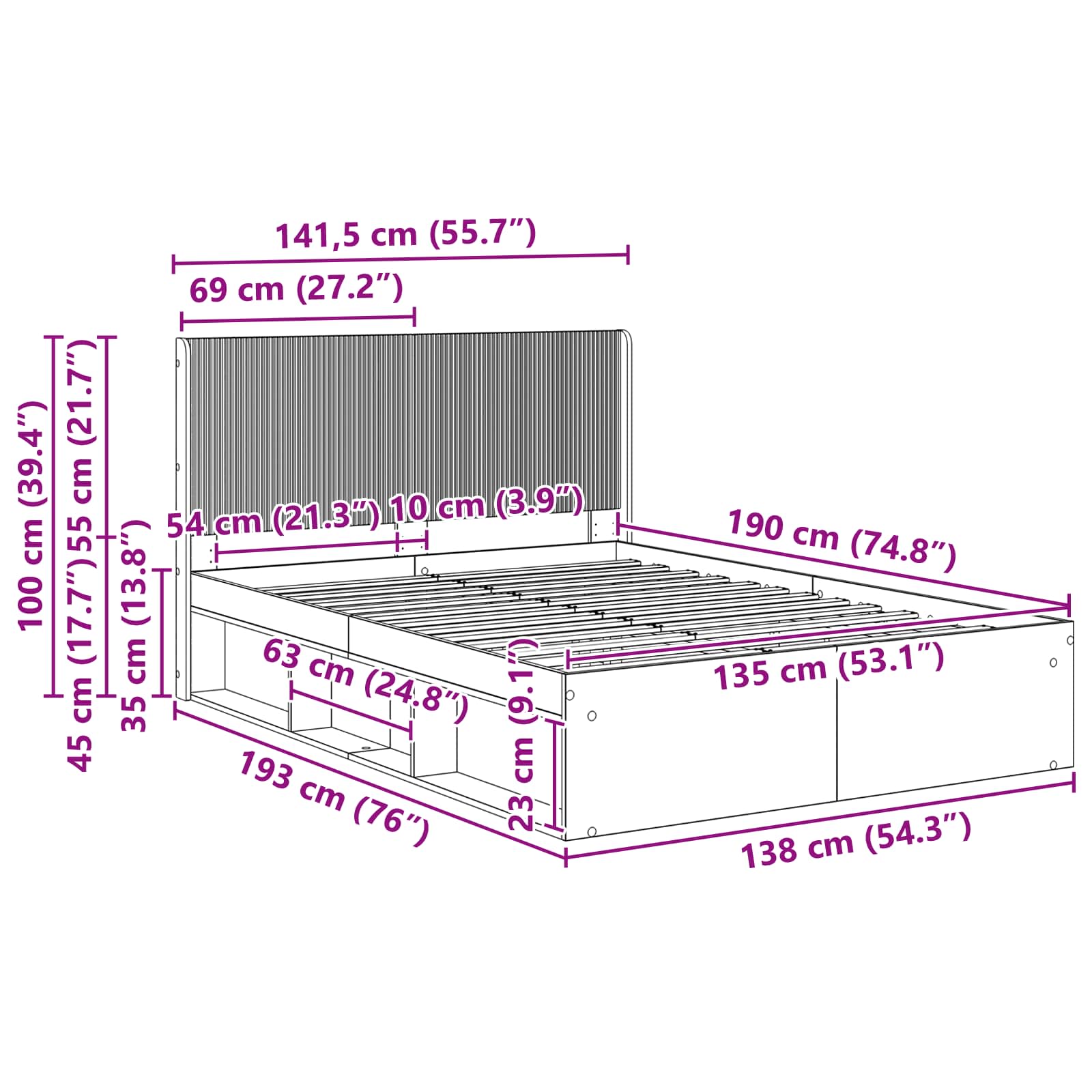 Bed Frame size guide