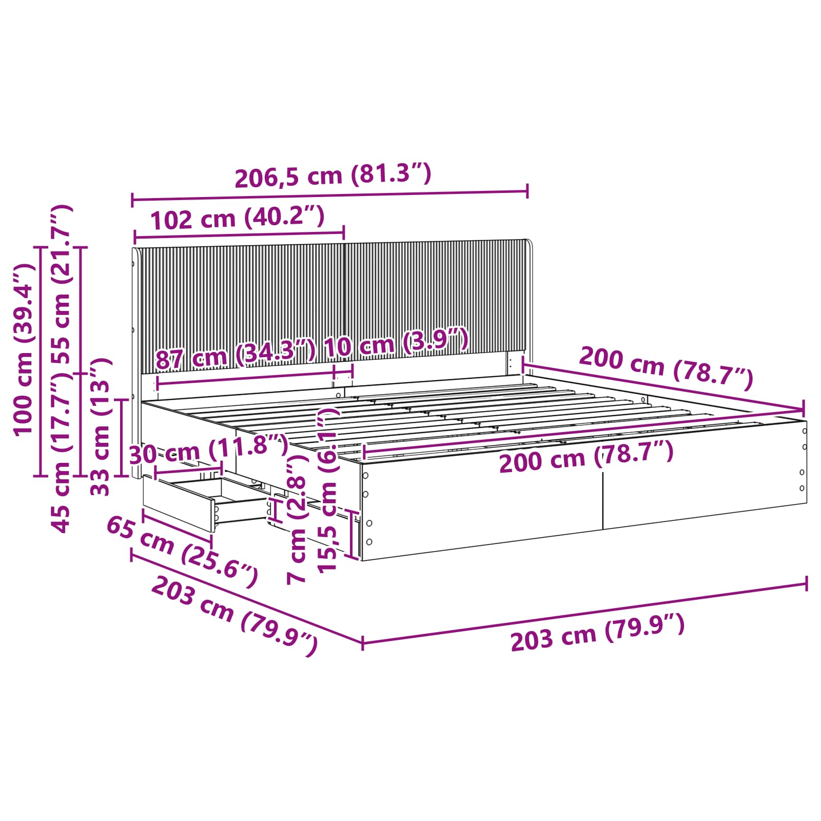 Bed Frame size guide