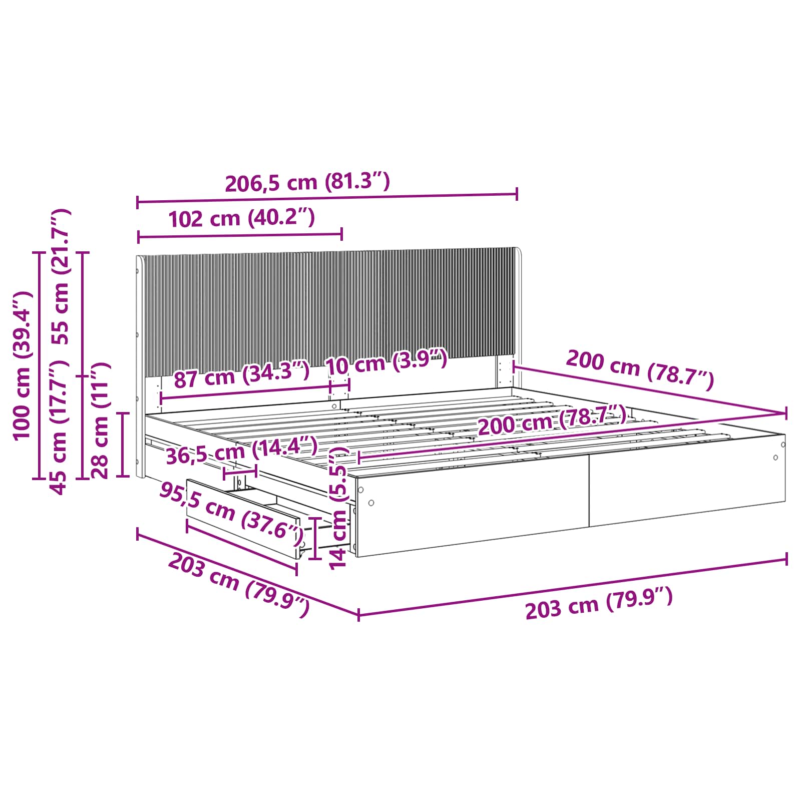 Bed Frame size guide