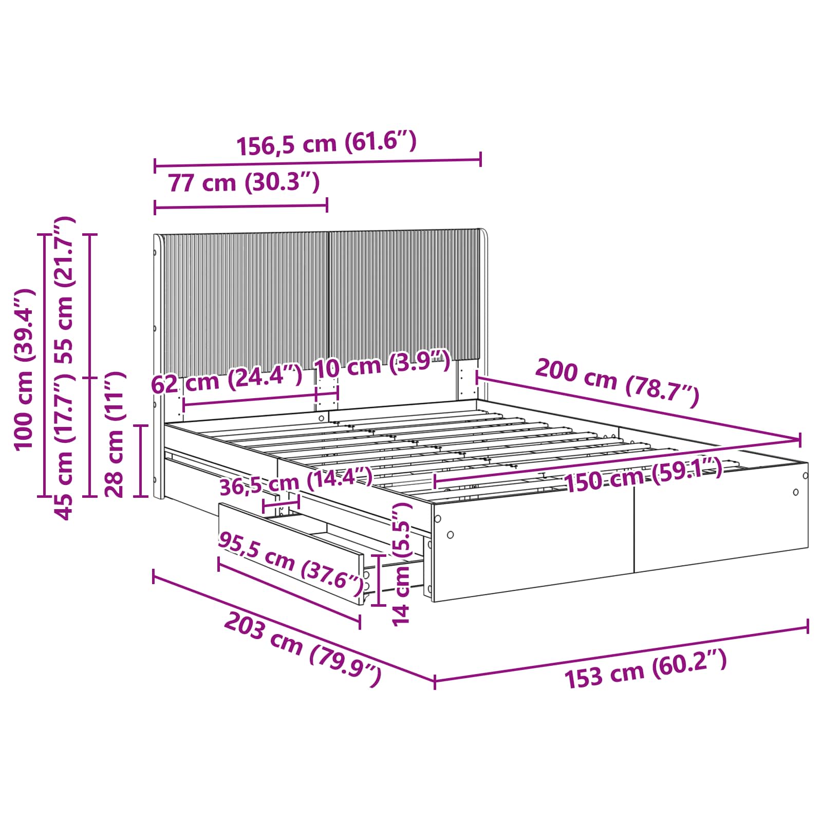 Bed Frame size guide