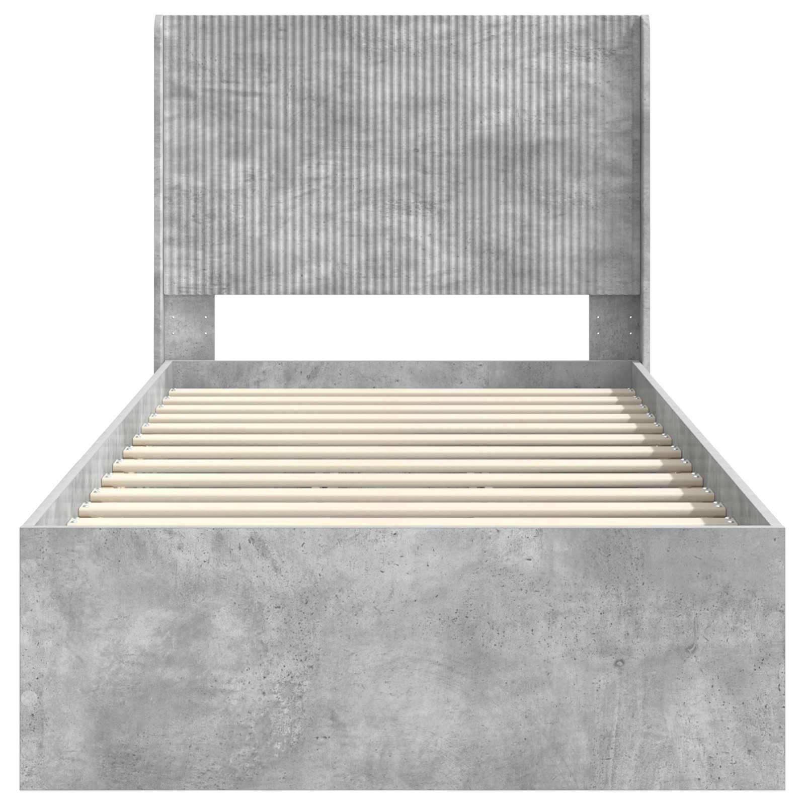 Sängynrunko säilytyksellä ja päänäytöllä Betoninharmaa - Image 6