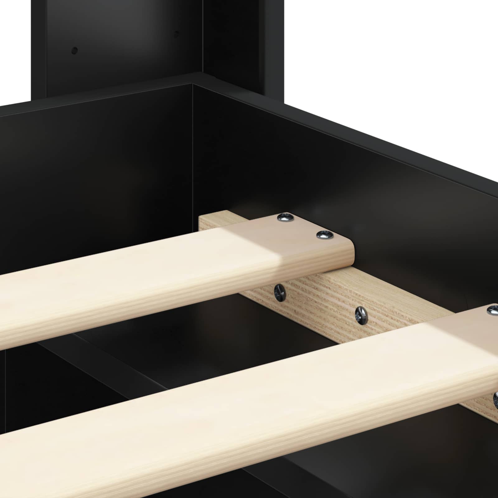 Sängynrunko säilytyksellä ja päänäytöllä Musta 4FT Small Double - Image 9