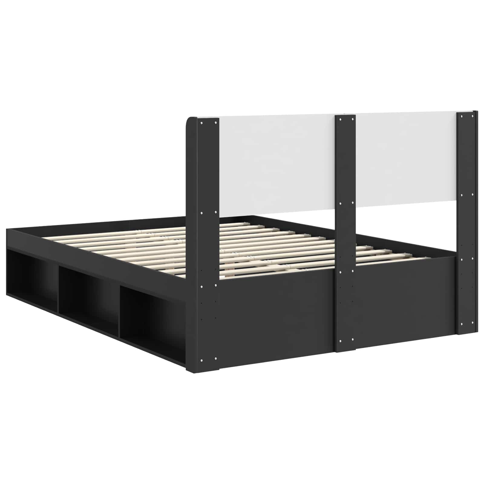 Sängynrunko säilytyksellä ja päänäytöllä Musta 4FT Small Double - Image 7