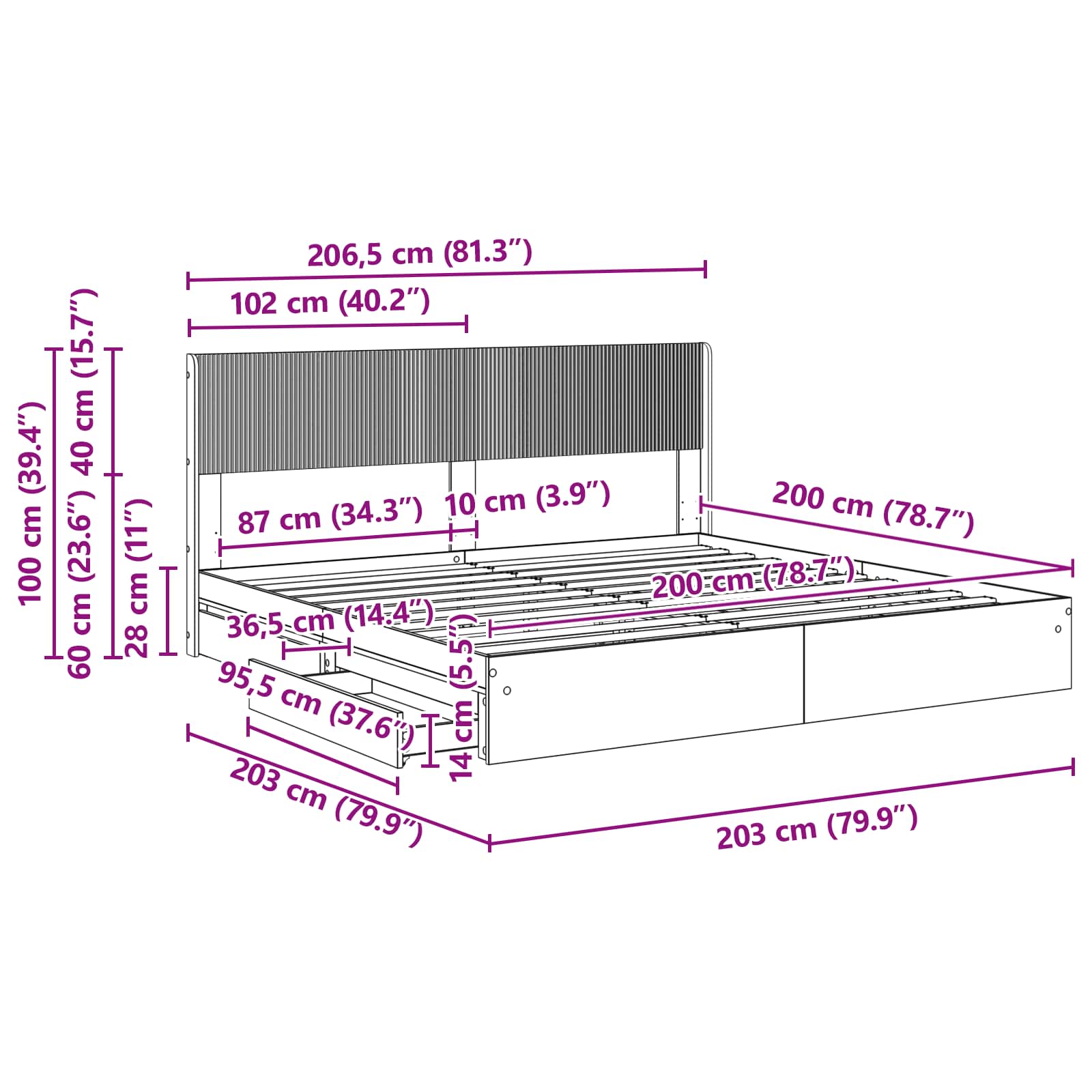 Bed Frame size guide