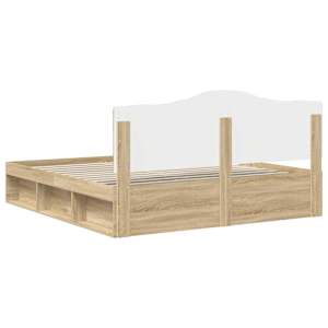 Rám postele s čelo Sonoma 200 x 200 cm Masivní borové dřevo - obrázek 9