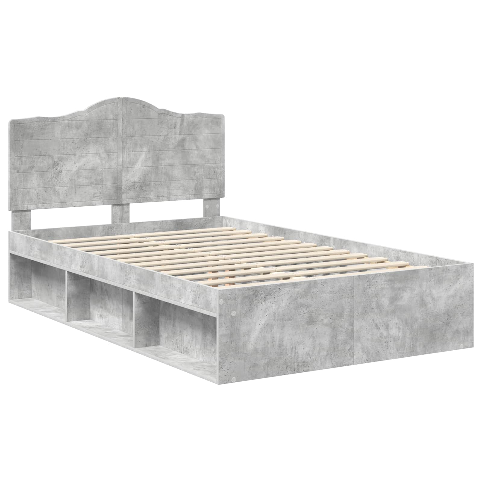 Bedframe Concerte Grijs 135 x 190 cm Massief grenenhout image 4
