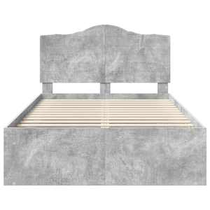 Rám postele s čelo Beton 120 x 200 cm Masivní borové dřevo - obrázek 7