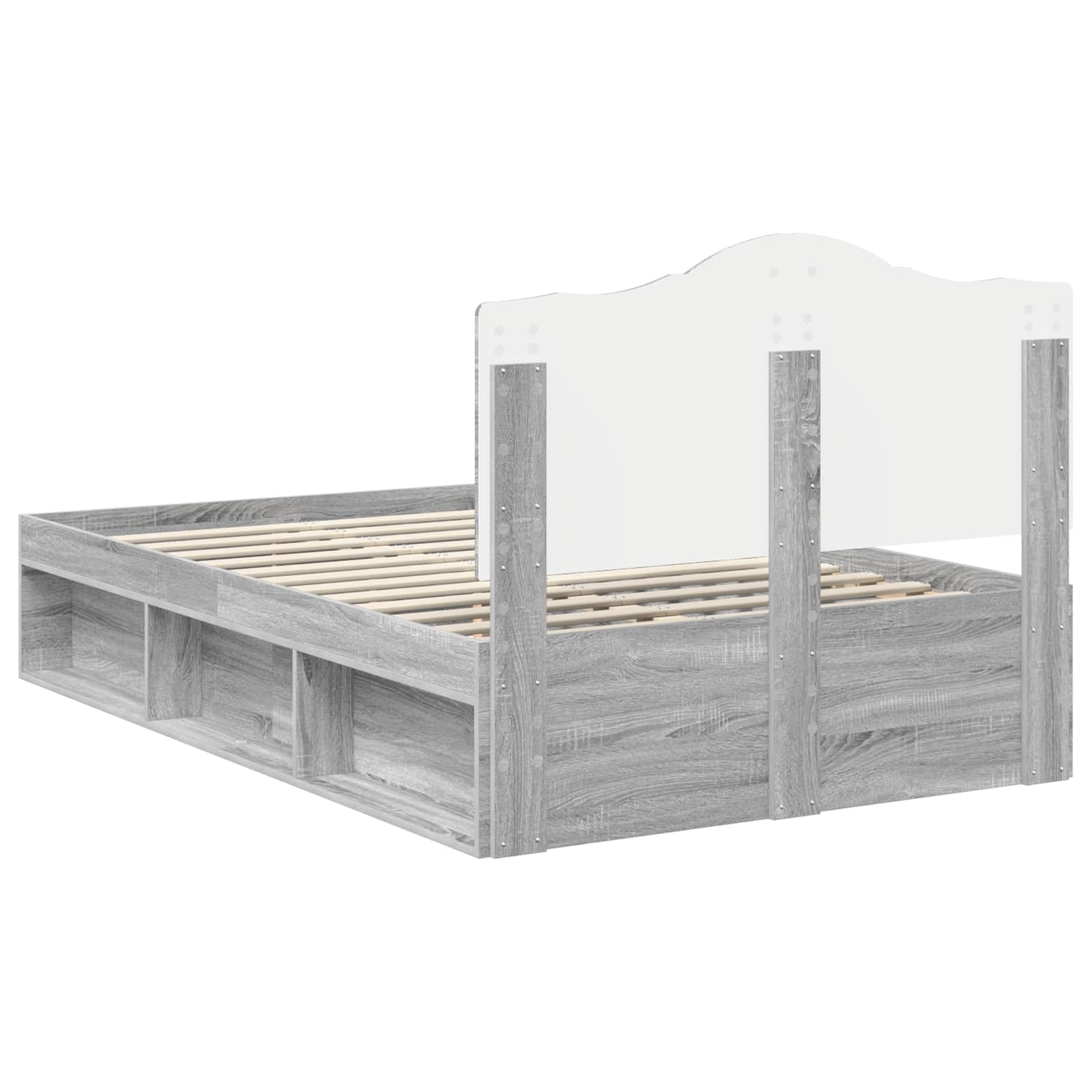Bedframe Grijs Sonoma 120 x 190 cm Massief grenenhout image 9