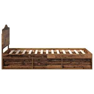 Rám postele Staré dřevo 100 x 200 cm Masivní borové dřevo - obrázek 8