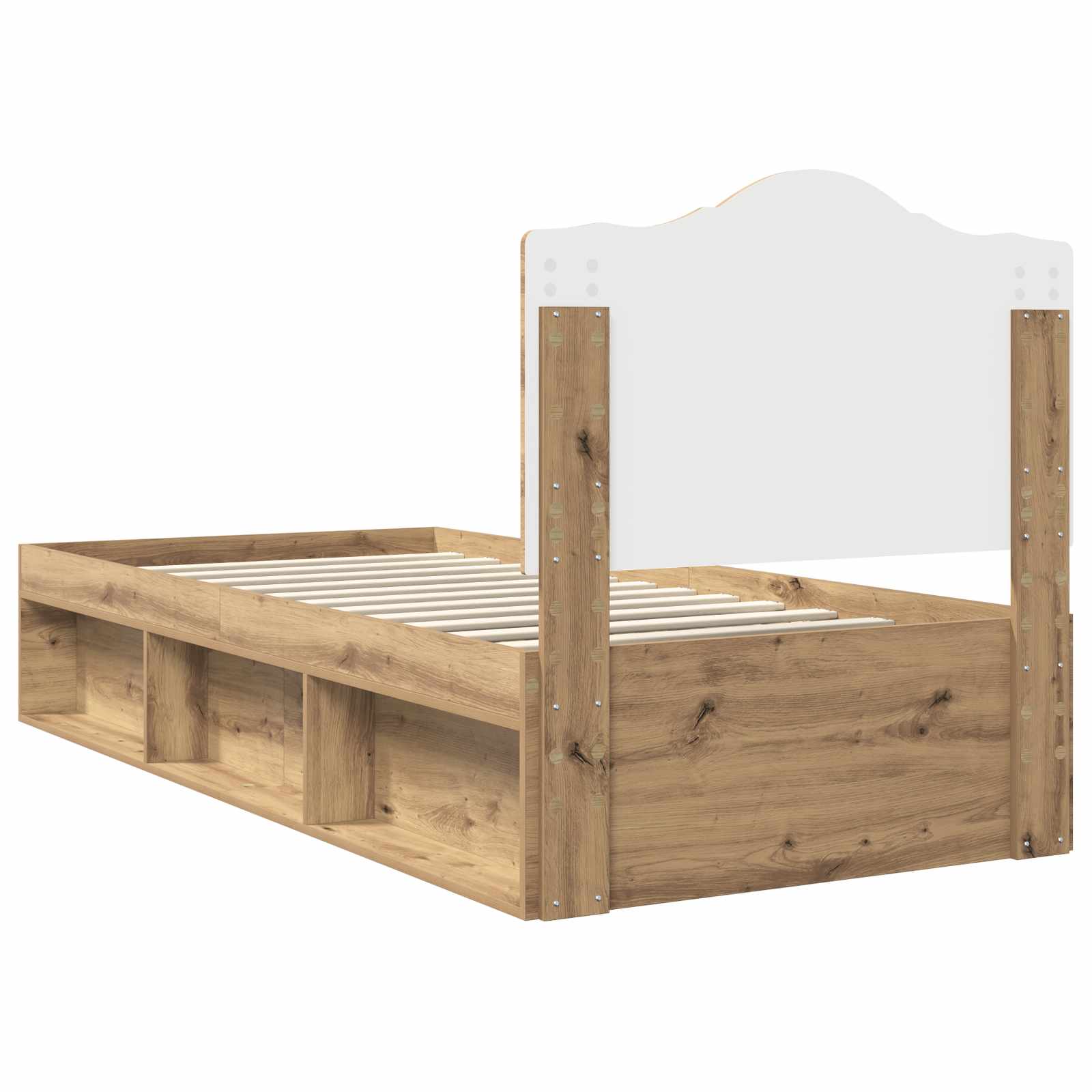 Voodi raam peaga Artisani tamme 100 x 200 cm Tahke mänd 9 Kõik vajalik sinu aeda ja koju! Voodi raam peaga Artisani tamme 100 x 200 cm Tahke mänd - Image 9