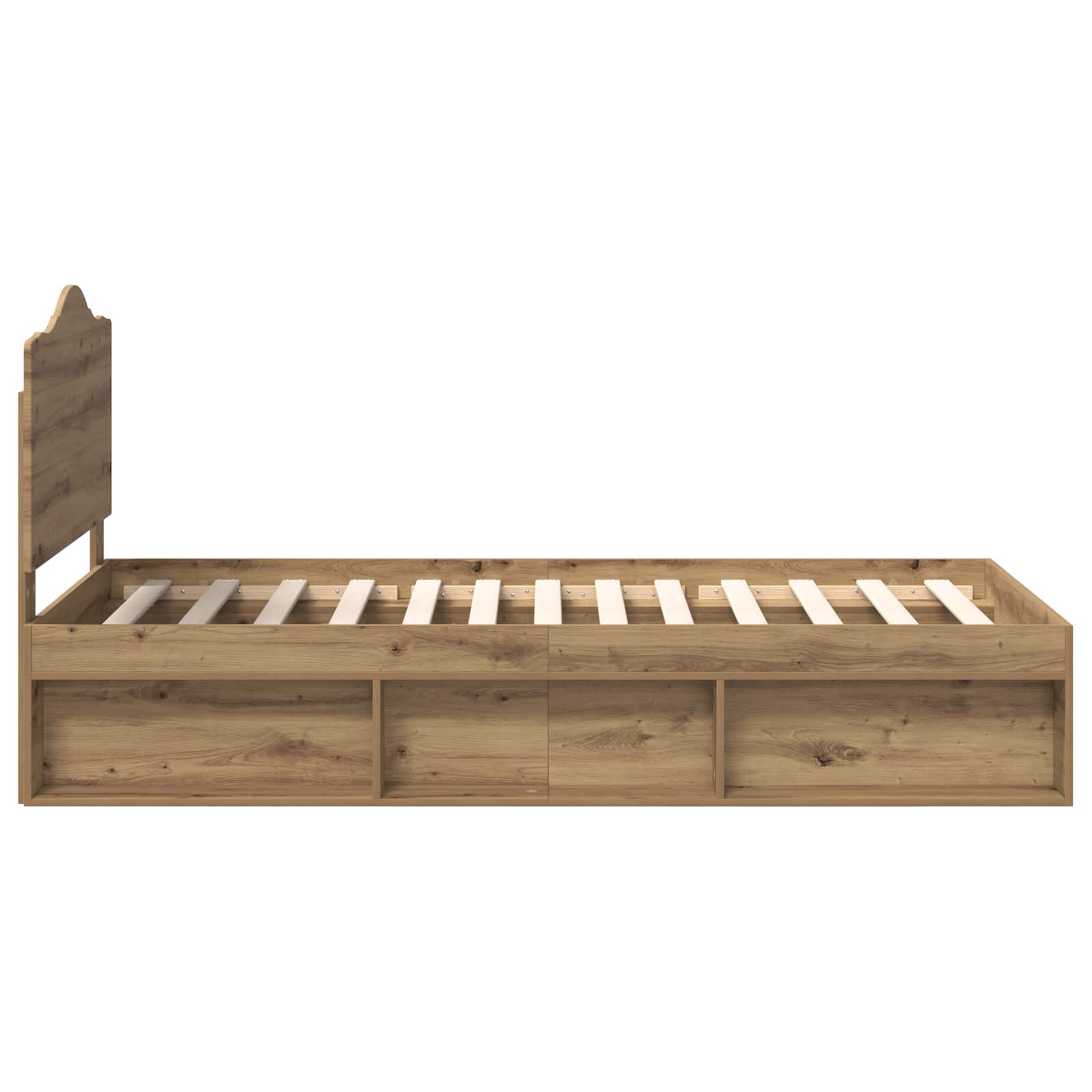 Voodi raam peaga Artisani tamme 100 x 200 cm Tahke mänd 8 Kõik vajalik sinu aeda ja koju! Voodi raam peaga Artisani tamme 100 x 200 cm Tahke mänd - Image 8