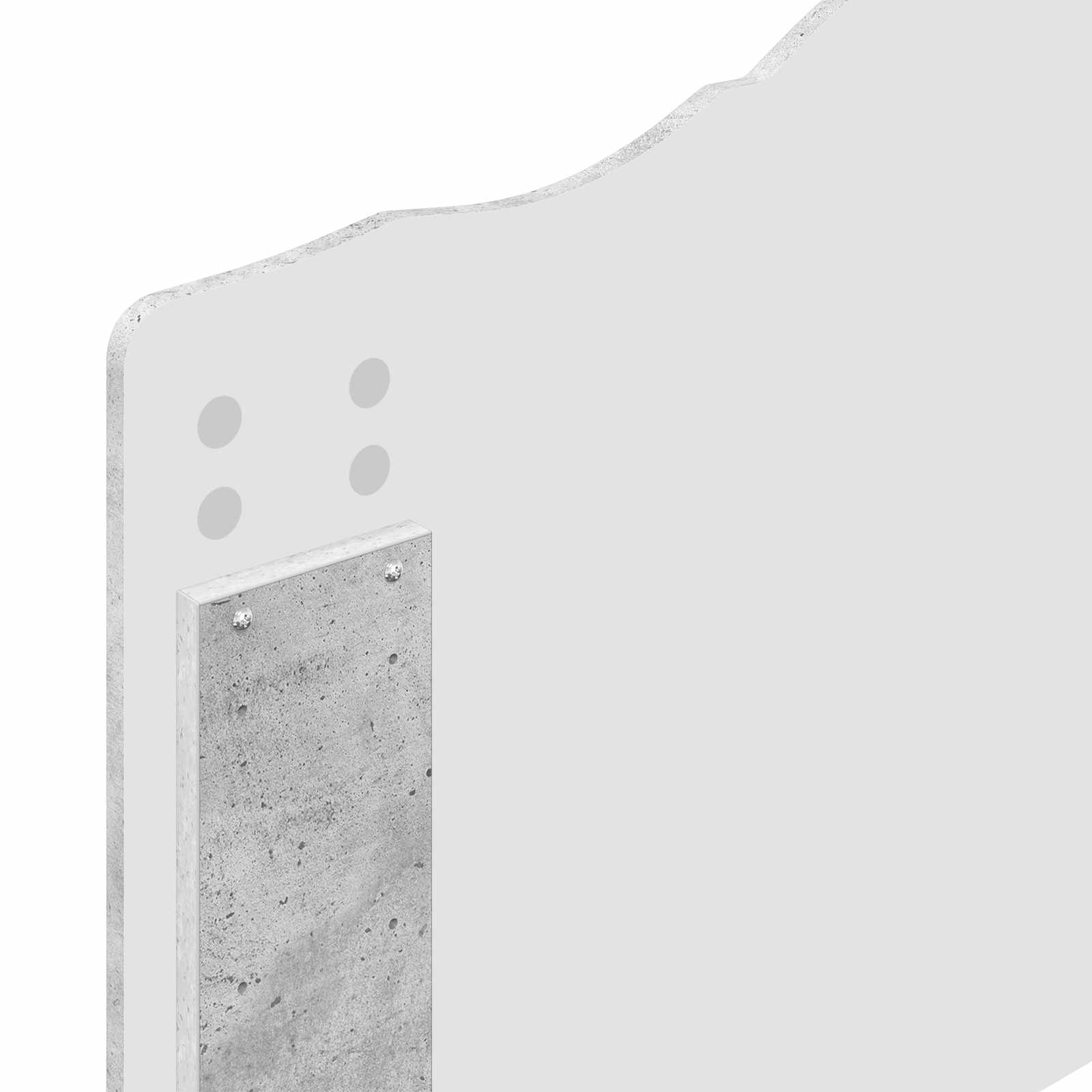 Bedframe Concerte Grijs 75 x 190 cm Massief grenenhout image 11