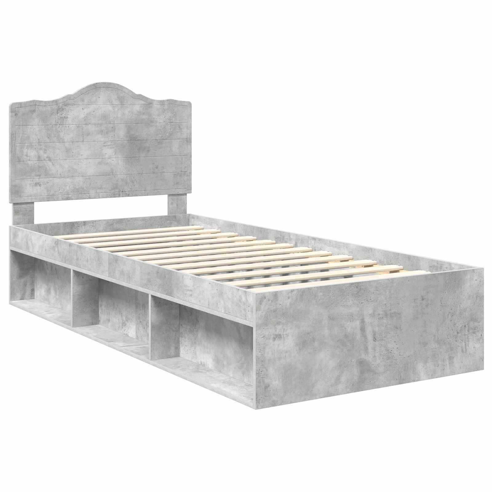 Bedframe Concerte Grijs 75 x 190 cm Massief grenenhout image 4