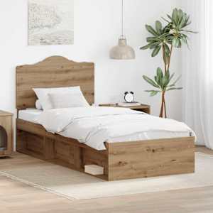 Konstrukcija postelje Oreh 75 x 190 cm Masivno borovo les