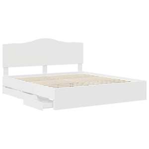Rám postele se zásuvkou Bílá 180 x 200 cm Inženýrské dřevo - obrázek 5