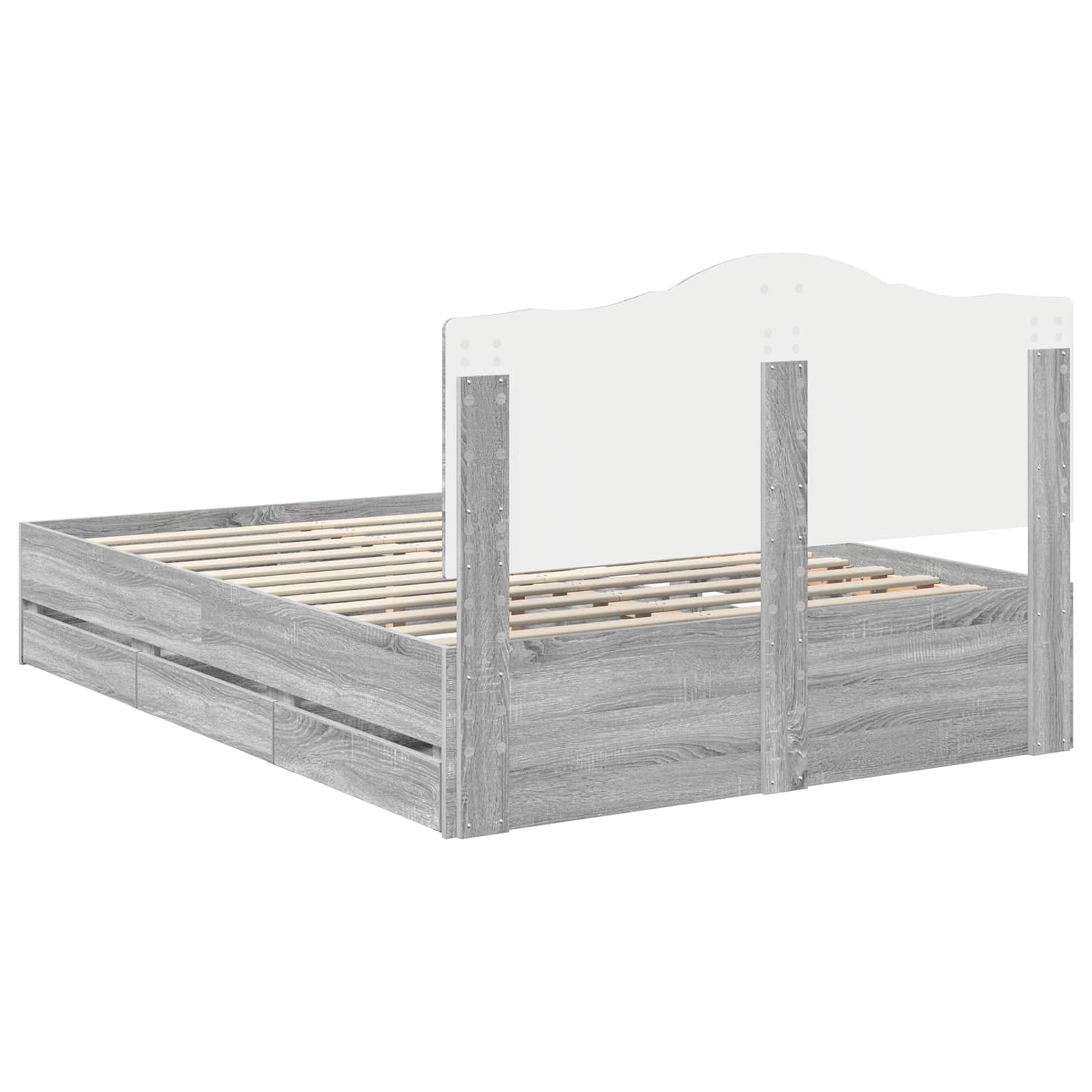 Voodi raam sahtliga peaga Hall Sonoma 150 x 200 cm Inseneripuit 10 Kõik vajalik sinu aeda ja koju! Voodi raam sahtliga peaga Hall Sonoma 150 x 200 cm Inseneripuit - Image 10