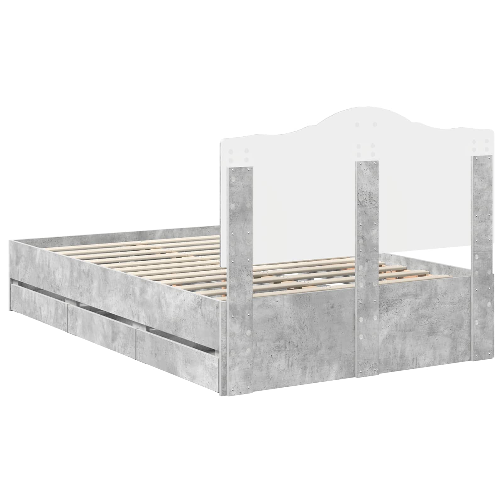 Voodi raam sahtliga peaga Betoonhall 120 x 190 cm Inseneripuit 10 Kõik vajalik sinu aeda ja koju! Voodi raam sahtliga peaga Betoonhall 120 x 190 cm Inseneripuit - Image 10