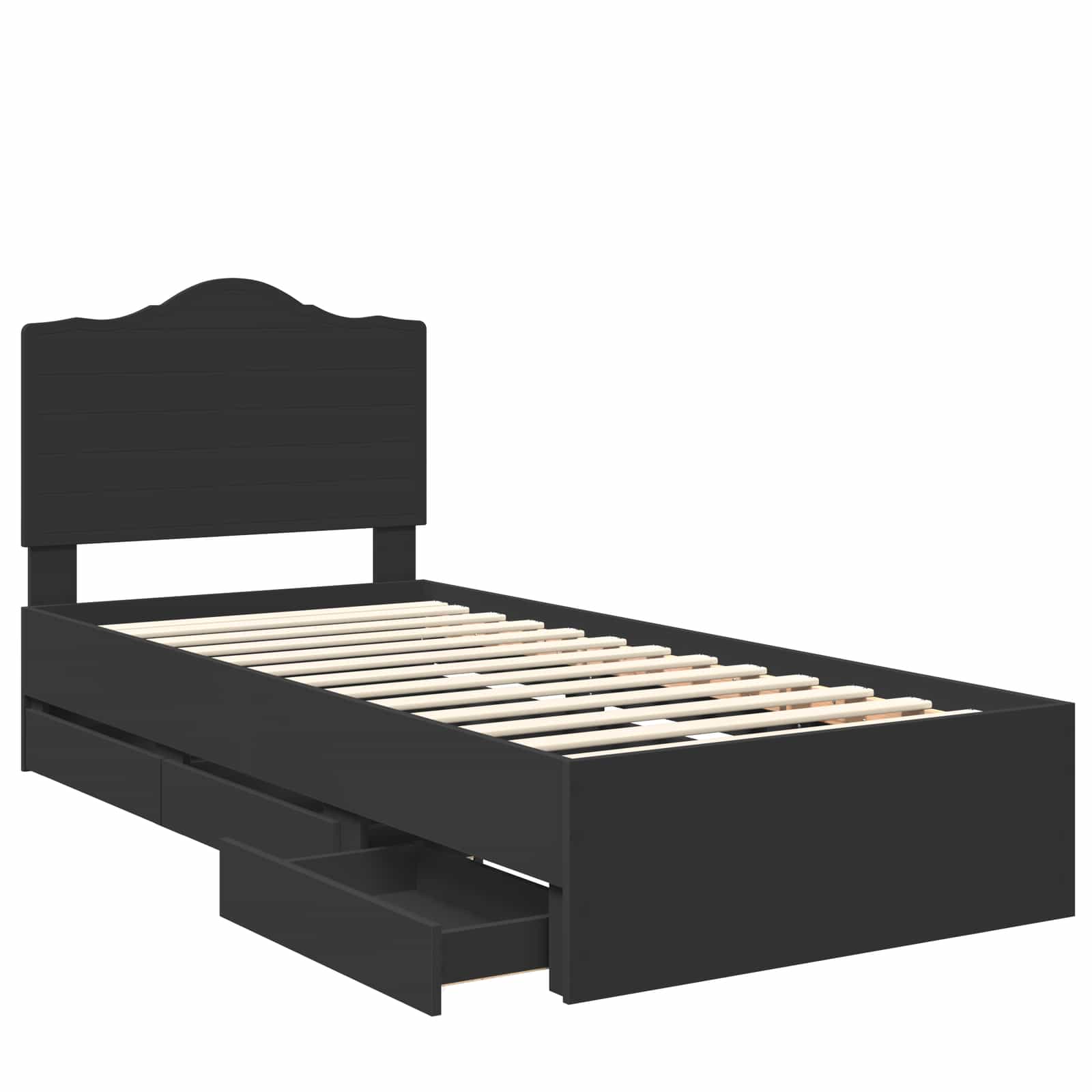 Voodi raam sahtliga peaga Must 90 x 190 cm Inseneripuit 5 Kõik vajalik sinu aeda ja koju! Voodi raam sahtliga peaga Must 90 x 190 cm Inseneripuit - Image 5