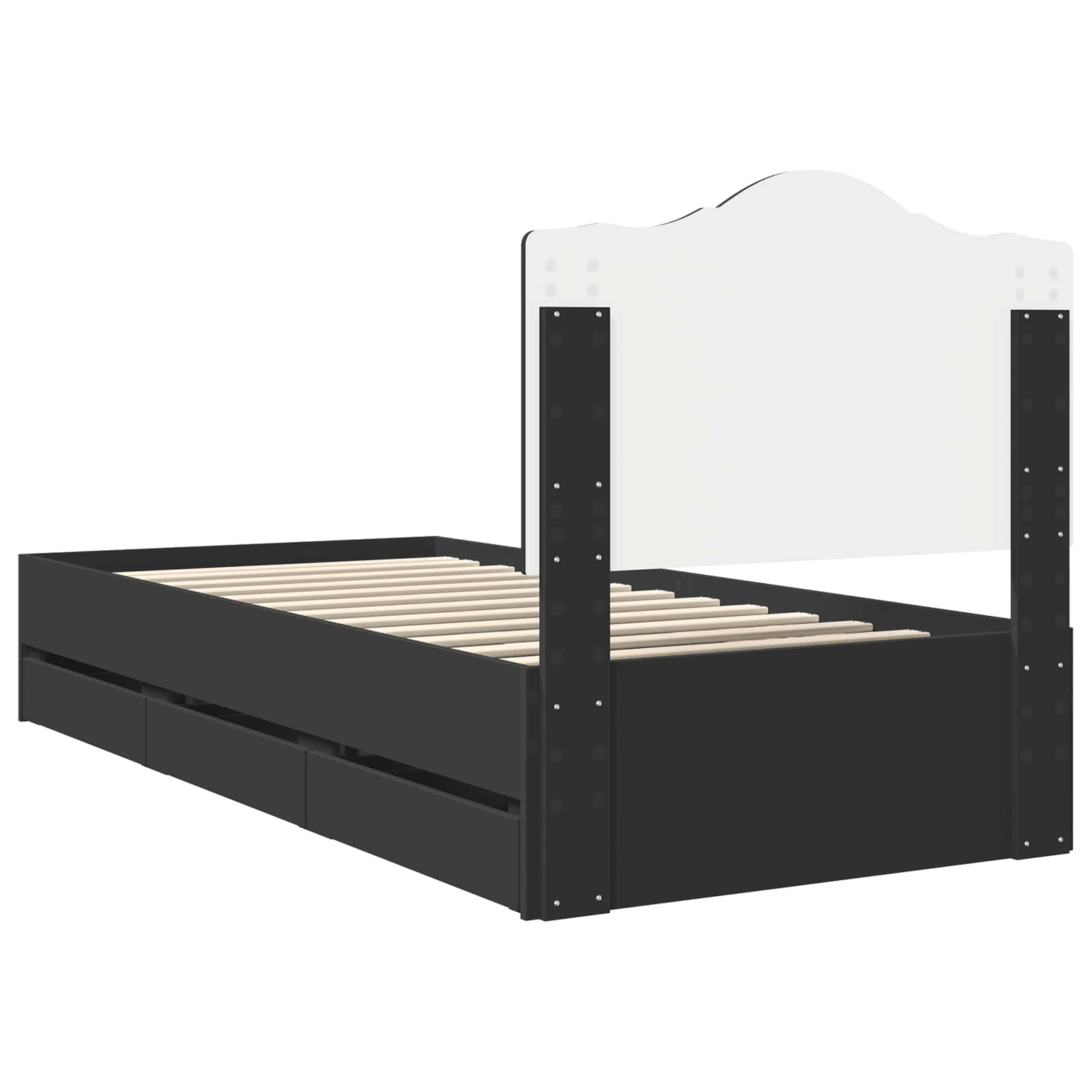 Voodi raam sahtliga peaga Must 90 x 190 cm Inseneripuit 10 Kõik vajalik sinu aeda ja koju! Voodi raam sahtliga peaga Must 90 x 190 cm Inseneripuit - Image 10