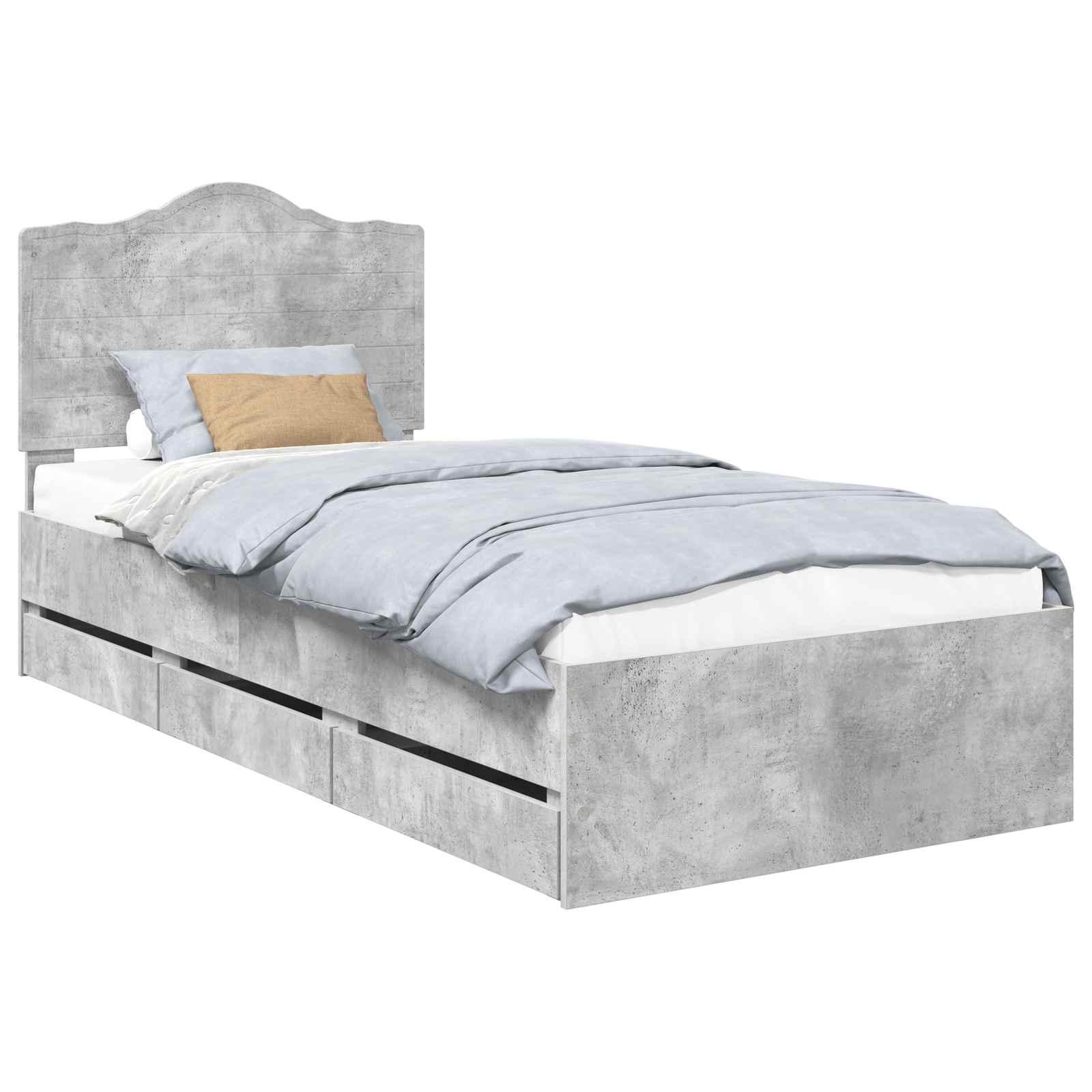 Voodi raam sahtliga peaga Betoonhall 90 x 200 cm Inseneripuit 117 Kõik vajalik sinu aeda ja koju! Voodi raam sahtliga peaga Betoonhall 90 x 200 cm Inseneripuit - Image 2