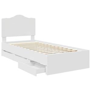 Rám postele se zásuvkou Bílá 75 x 190 cm Inženýrské dřevo - obrázek 5