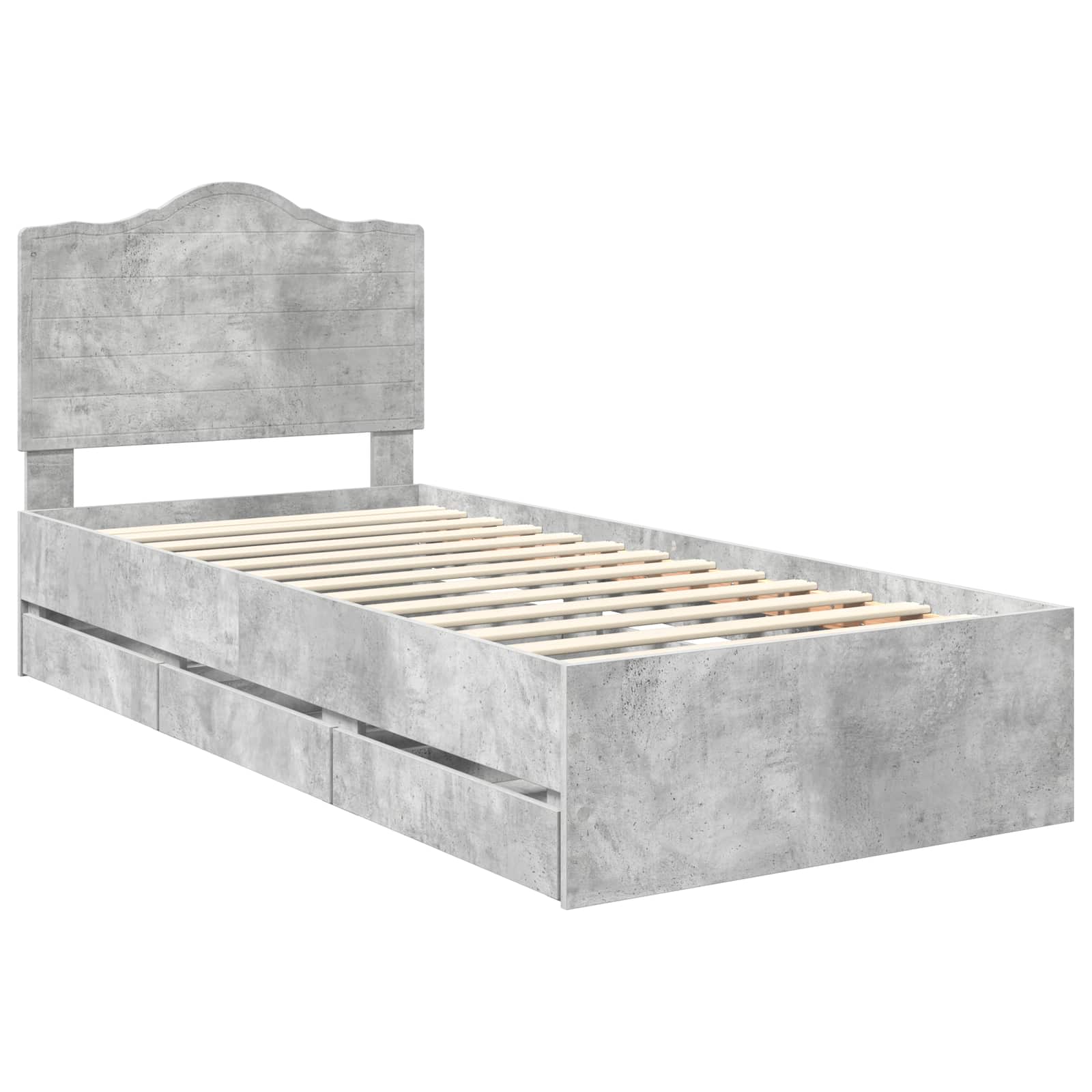 Voodi raam sahtliga peaga Betoonhall 75 x 190 cm Inseneripuit 119 Kõik vajalik sinu aeda ja koju! Voodi raam sahtliga peaga Betoonhall 75 x 190 cm Inseneripuit - Image 4