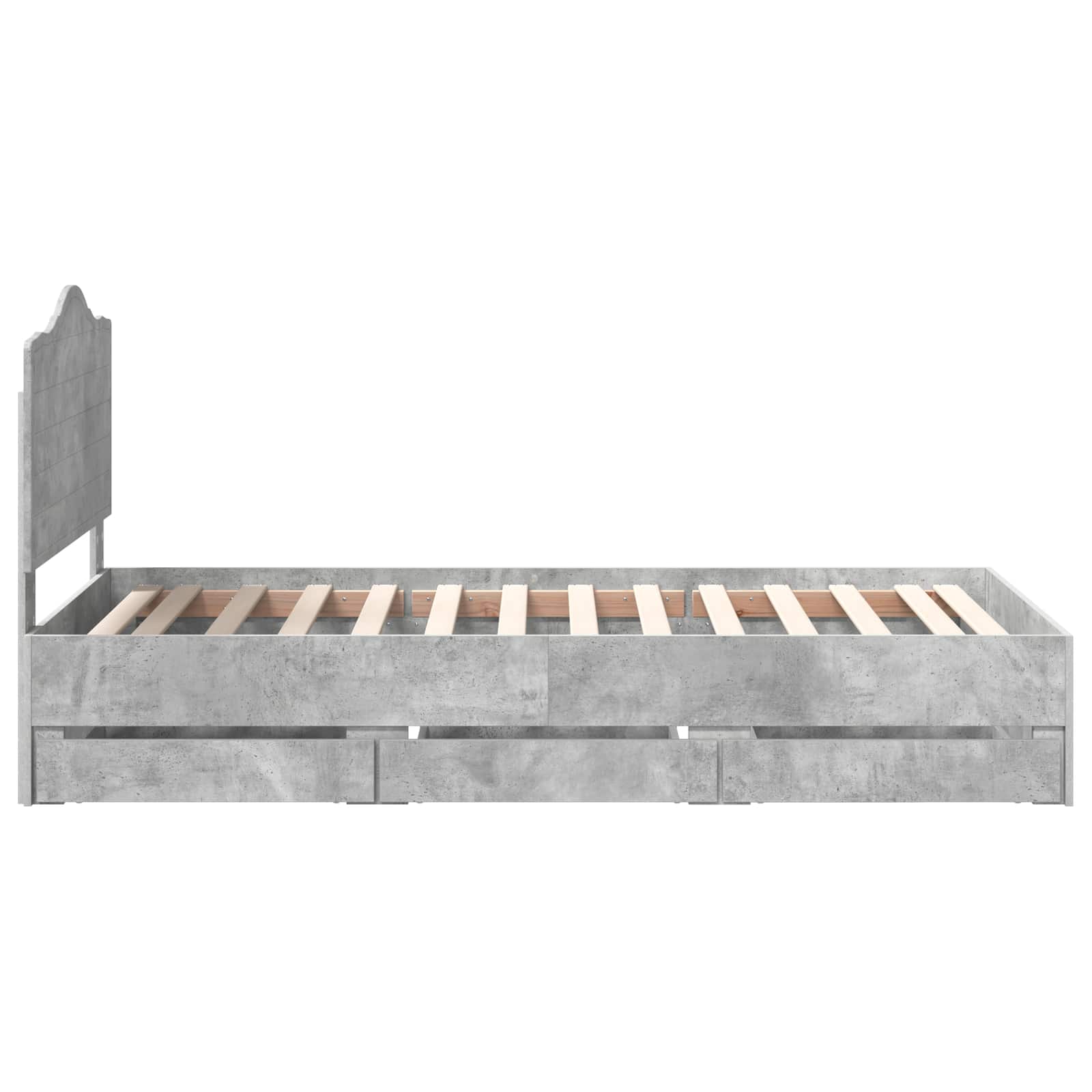 Voodi raam sahtliga peaga Betoonhall 75 x 190 cm Inseneripuit 124 Kõik vajalik sinu aeda ja koju! Voodi raam sahtliga peaga Betoonhall 75 x 190 cm Inseneripuit - Image 9