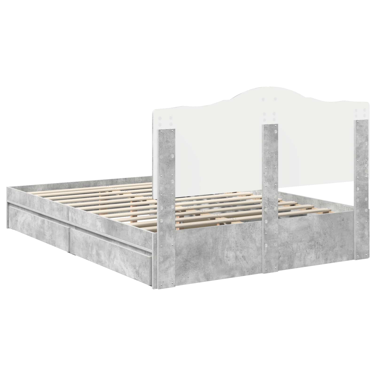 Laos voodi peaga sahtliga Betoonhall 160 x 200 cm Tehispuit 10 Kõik vajalik sinu aeda ja koju! Laos voodi peaga sahtliga Betoonhall 160 x 200 cm Tehispuit - Image 10