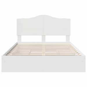 Postel s úložným prostorem Bílá 150 x 200 cm kompozitní dřevo - obrázek 8