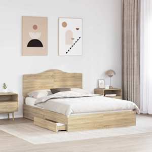 Postel s úložným prostorem s čelo Sonoma dub 140 x 190 cm - obrázek 3