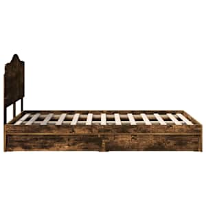 Postel s úložným prostorem s čelo Kouřový dub 135 x 190 cm - obrázek 9