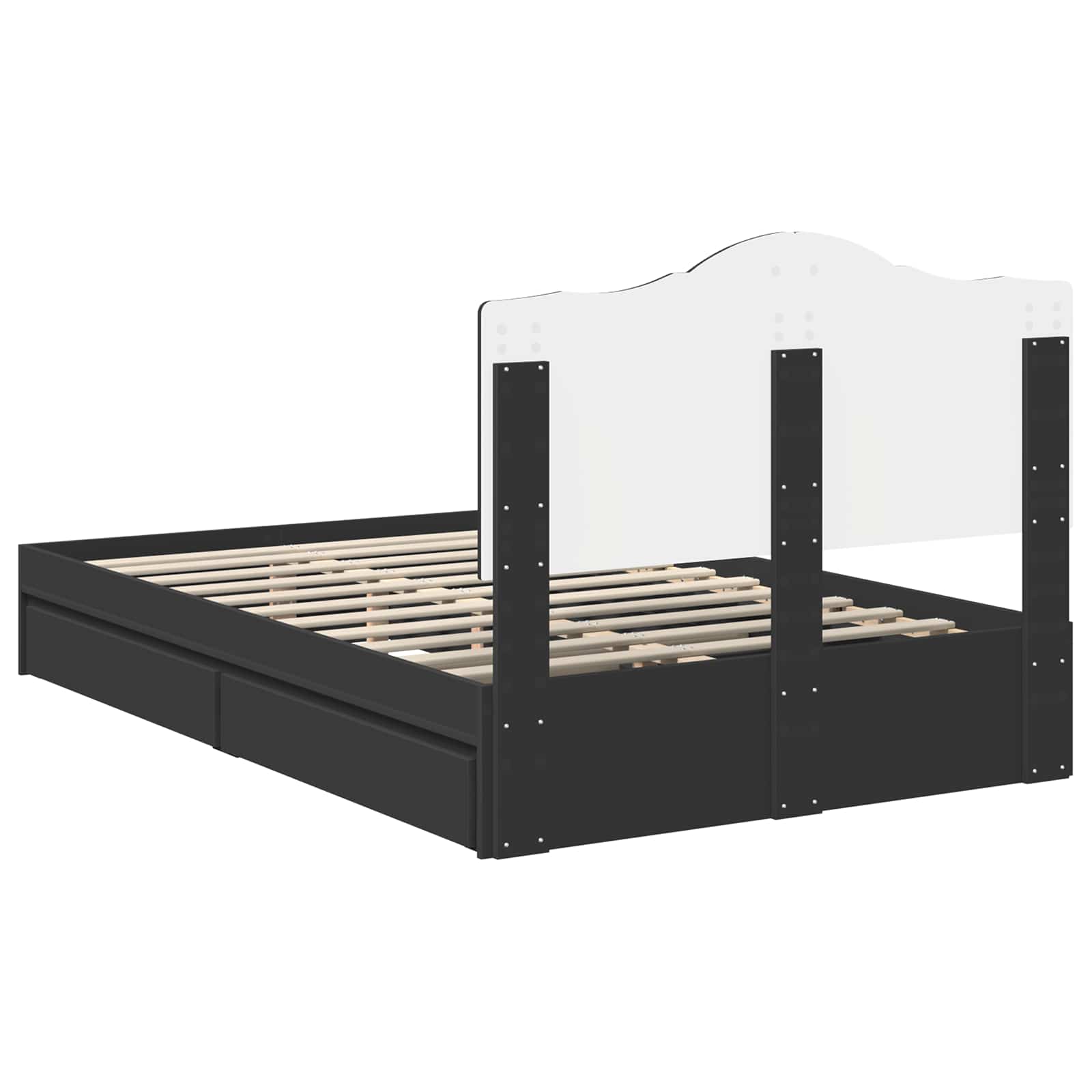 Laos voodi peaga sahtliga Must 120 x 200 cm Tehispuit 10 Kõik vajalik sinu aeda ja koju! Laos voodi peaga sahtliga Must 120 x 200 cm Tehispuit - Image 10