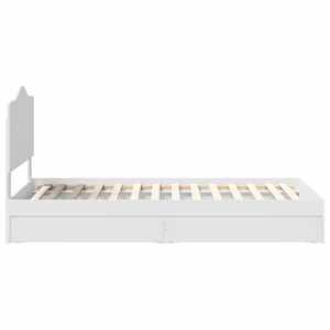 Postel s úložným prostorem Bílá 90 x 200 cm kompozitní dřevo - obrázek 9
