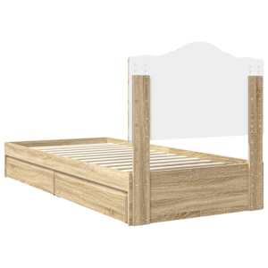 Postel s úložným prostorem s čelo Sonoma dub 90 x 200 cm - obrázek 10