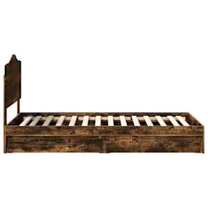 Postel s úložným prostorem s čelo Kouřový dub 75 x 190 cm - obrázek 9