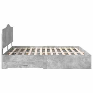 Rám postele s čelo Betonově šedá 200 x 200 cm kompozitní dřevo - obrázek 9
